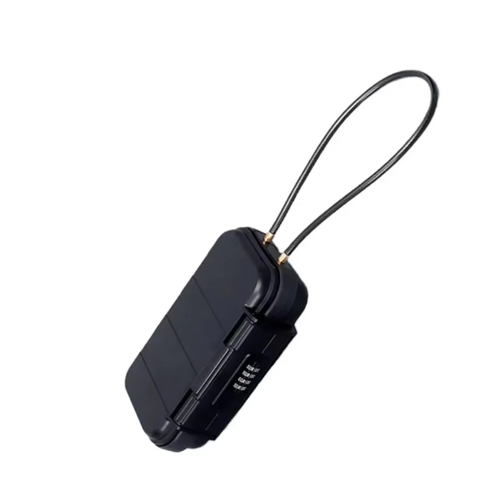 4-Digit Combination Combination Lock Box Detachable Steel Wire Solid ABS Material Beach Safe Box Compact Lightweight