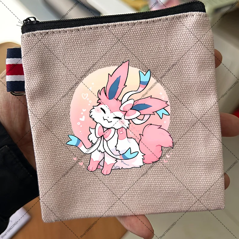 Pokemons Pikachu Mini Purse Cartoon Anime Pattern Print Kawaii Coin Purses Unisex Cute Wallets for Women Men Wallet Party Gifts - view 5