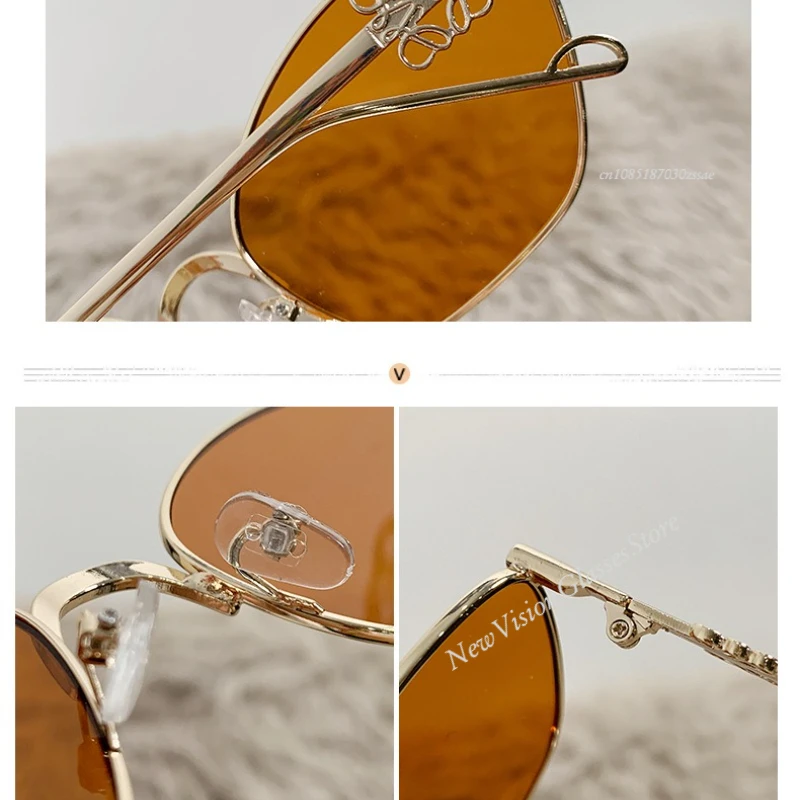 ใหม่กรอบโลหะจีนองค์ประกอบปมตกแต่งแว่นกันแดด, แว่นกันแดดกรอบเล็ก unisex, แว่นตา UV400 แฟชั่น