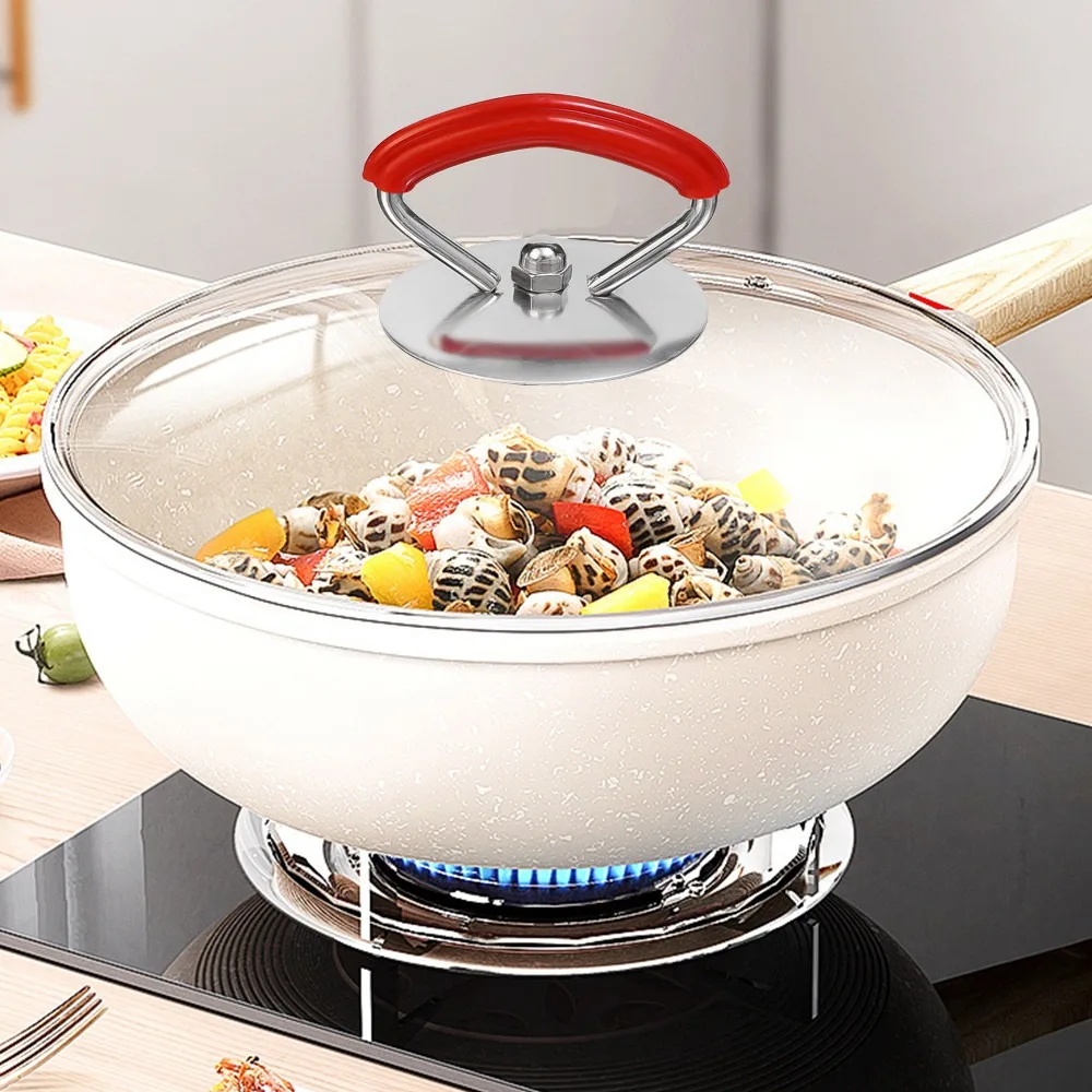 Universal Pot Handle Anti-scalding Replacement Handgrip Lid Knobs Cap Rust-proof Stainless Steel Cookware Lid Handle