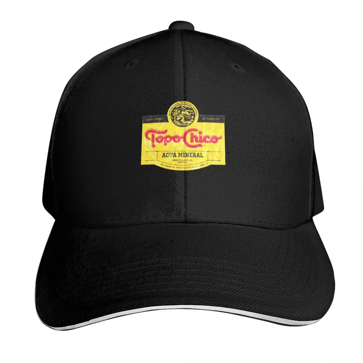 Topo chico agua mineral worn and washed logo (sparkling mineral water) Baseball Cap Men Women Casual Summer Sport Sun Cap