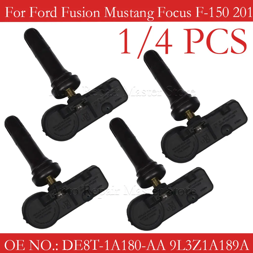 1/4Pcs 9L3T-1A180-AF TPMS Tire Pressure Sensor For Ford Escape Expedition Focus Fusion E-150 F-150 Mustang Lincoln MKC 9L3T1A180