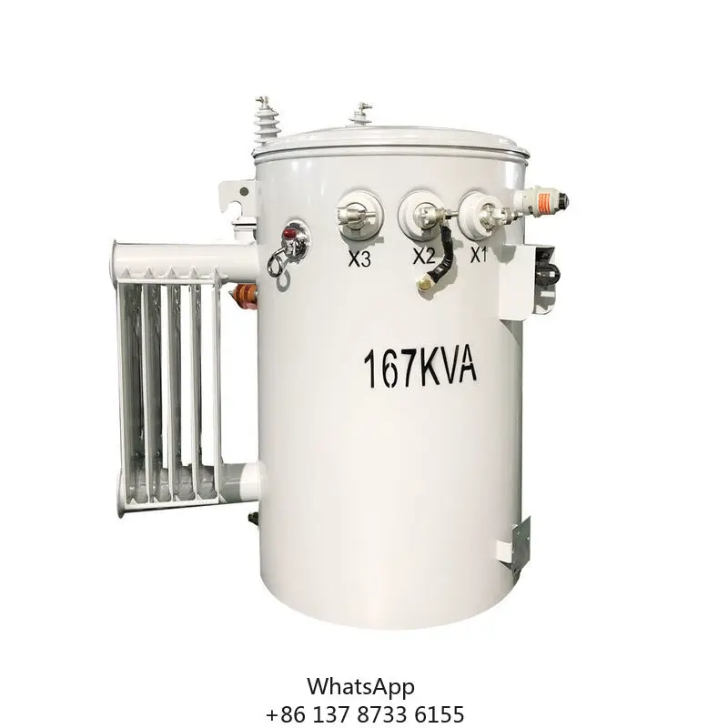 UL/CUL Certification 50/60HZ 6KV 10KV 20KV 35KV Single Phase Pole Mounted Transformer 167KVA For Electric Power Distribution