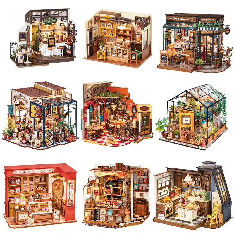 

Аниме Kawaii мультфильм DIY хижина ручной работы искусство миниатюрный дом детский дом собранный строительный блок игрушки женский подарок на день рождения