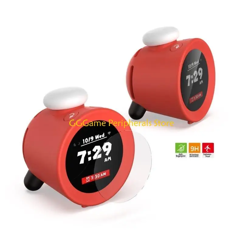 U55B Shockproof Clear Protector Film for Alarmo Clock Tempered Glass Film Scratchproof Screen Protector Clock Accessories