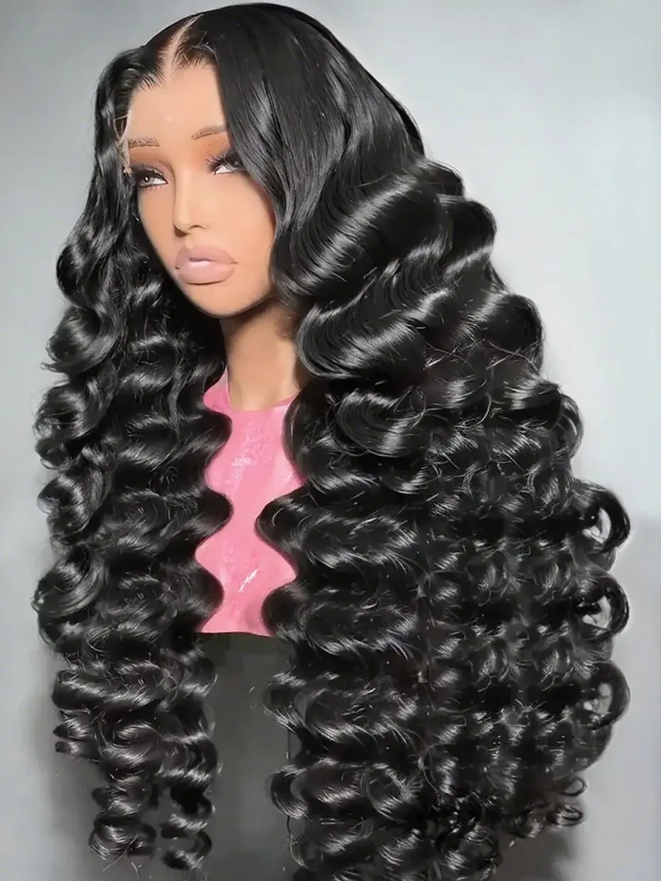 200 الكثافة 13x6 Hd الدانتيل الباروكة الأمامية فضفاض موجات شعر مستعار شعر بشري أسود الكمبودي فضفاض موجة عميقة شعر مستعار مجعد 7x5 غلويليس نصف الباروكات
