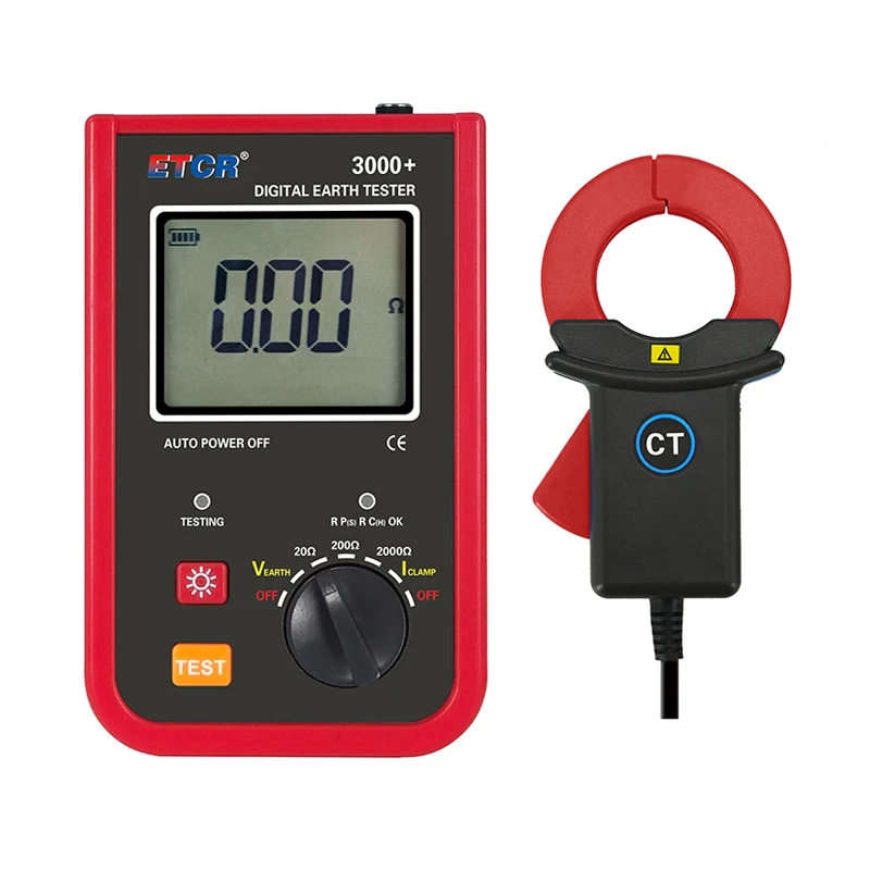 

ETCR3000+ Digital Earth Resistance Tester With Line Resistance Check Function