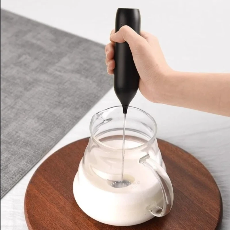 Mini Electric Milk Frother Household Rechargeable Coffee Mixer Mini Egg Beater Handheld Wireless Blender Kitchen Cooking Tools