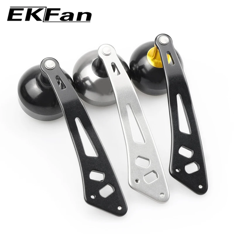 EKFan 100mm aluminum Baitcasting Fishing Reel handle for A/S/D 7X4/8X5 hole Modification reel handle Saltwater Fishing gear