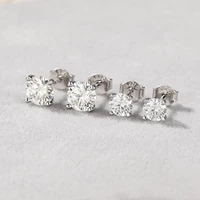 CANNER 0.5-1.2 Carat D Color Moissanite Ear Stud Earrings For Women 925 Sterling Silver Sparkling Piercing Earring Fine Jewelry - Image 6