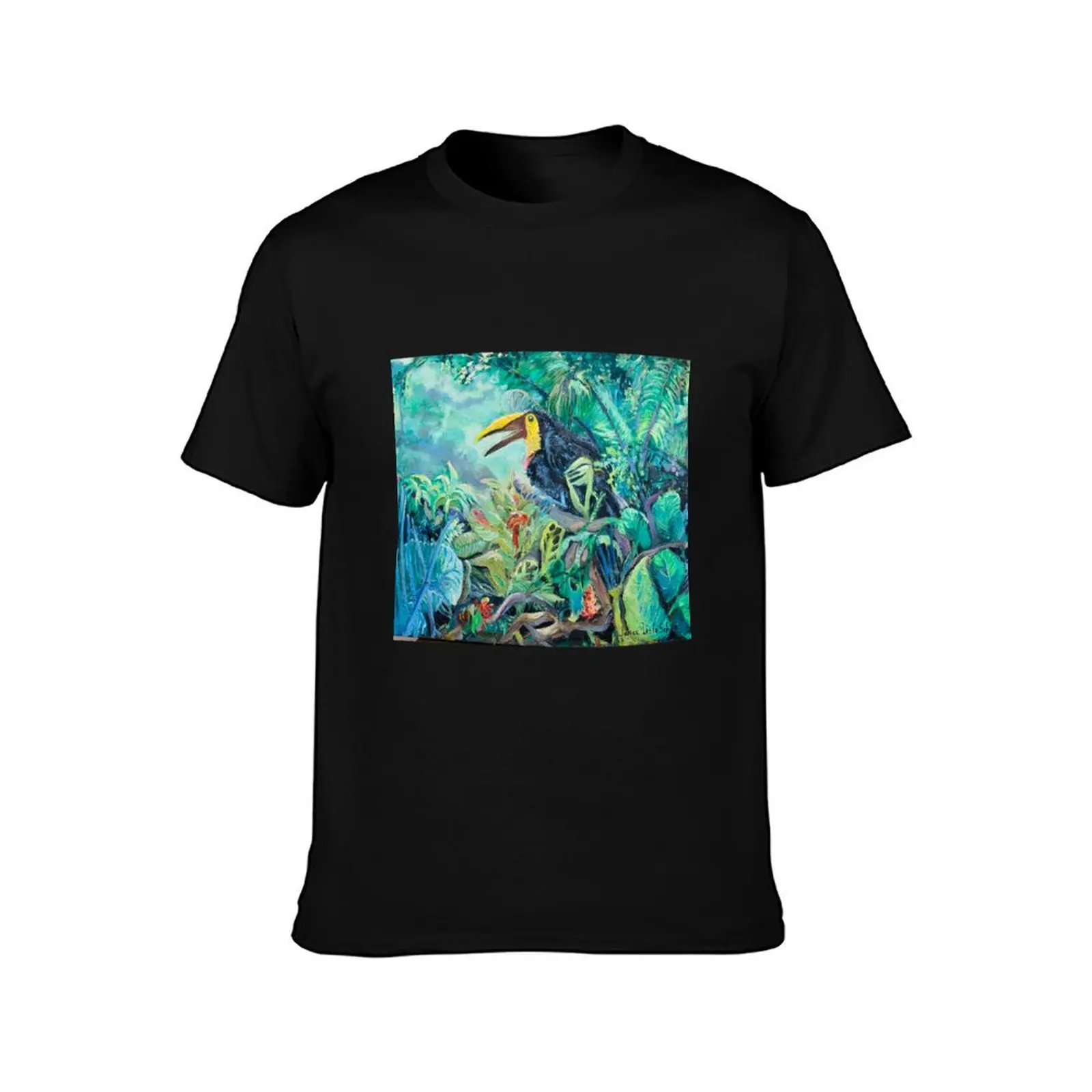 Chestnut Mandible Toucan in Ecuador T-Shirt Summer Casual Cotton Tee Oversized Streetwear Tops Vintage Graphic Print