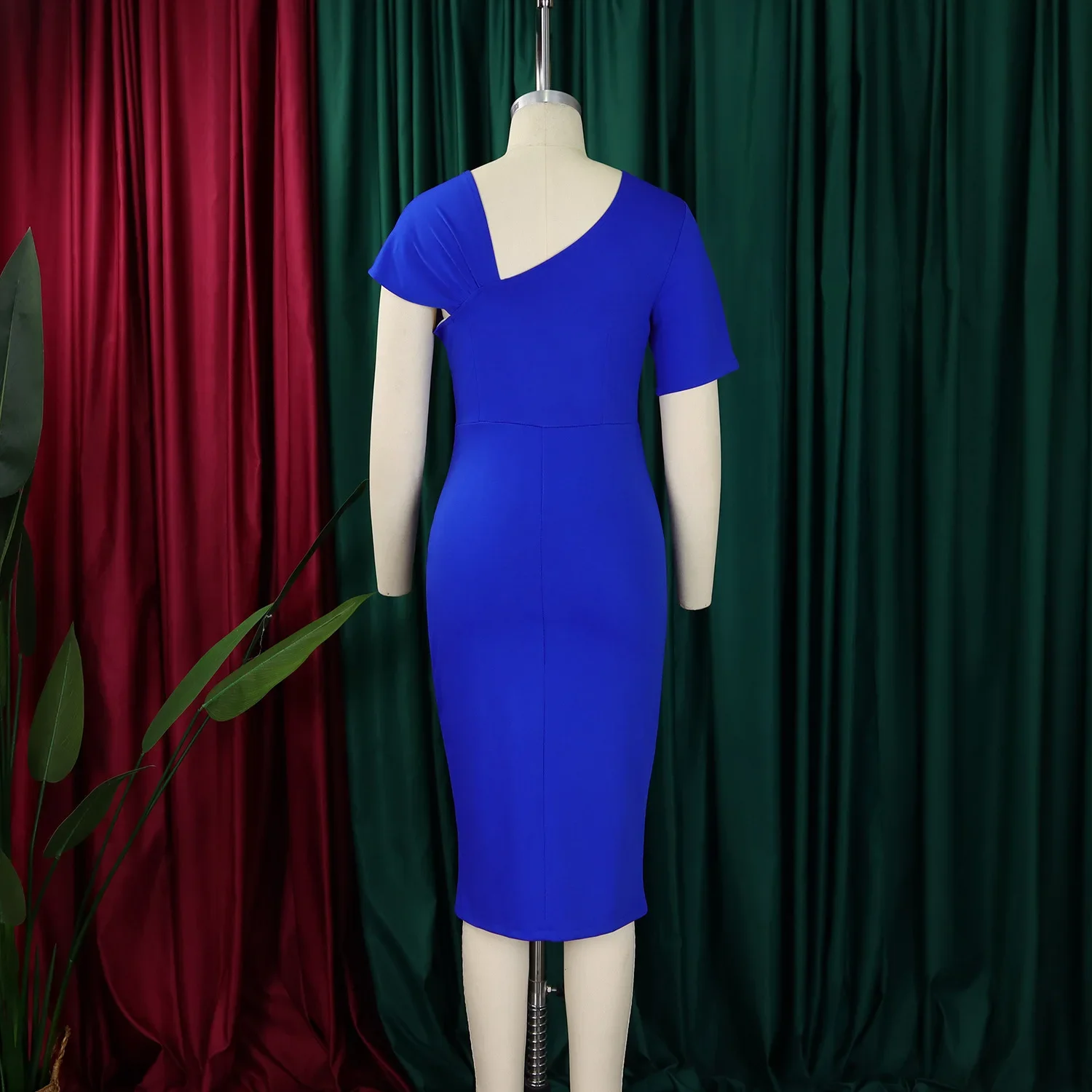 فستان أنيق مخصص بأكمام قصيرة مطرز بالخرز فستان متوسط الطول أفريقي للنساء موضة مكتب العمل نادي حفلة عيد ميلاد فساتين 20 #4