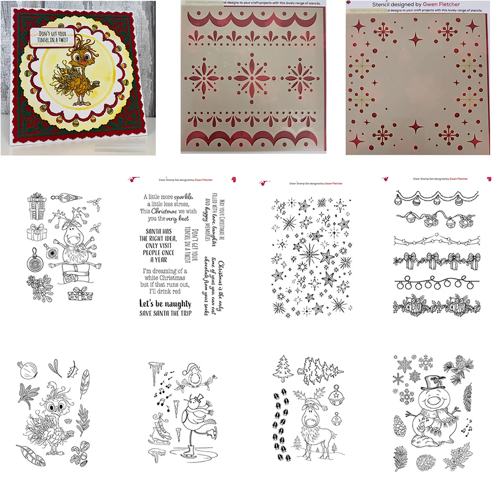 Sternenlicht-Schneeflocken, verstreute Sternenlichtpunkte, transparente Stempel und Schablonen, Scrapbooking, Prägung, Grußkarte, handgefertigt, DIY