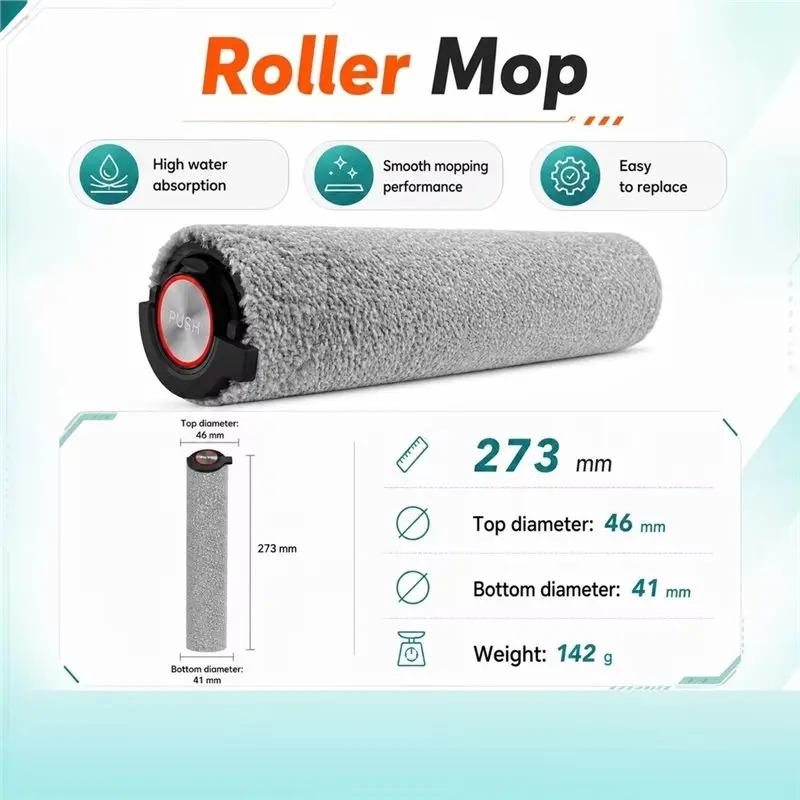 B82B-Rolling Mop Accessory Kit For Mijia 6 Pro PV21CN / 6 Max PV11CN Vacuum Cleaner Replacement Parts