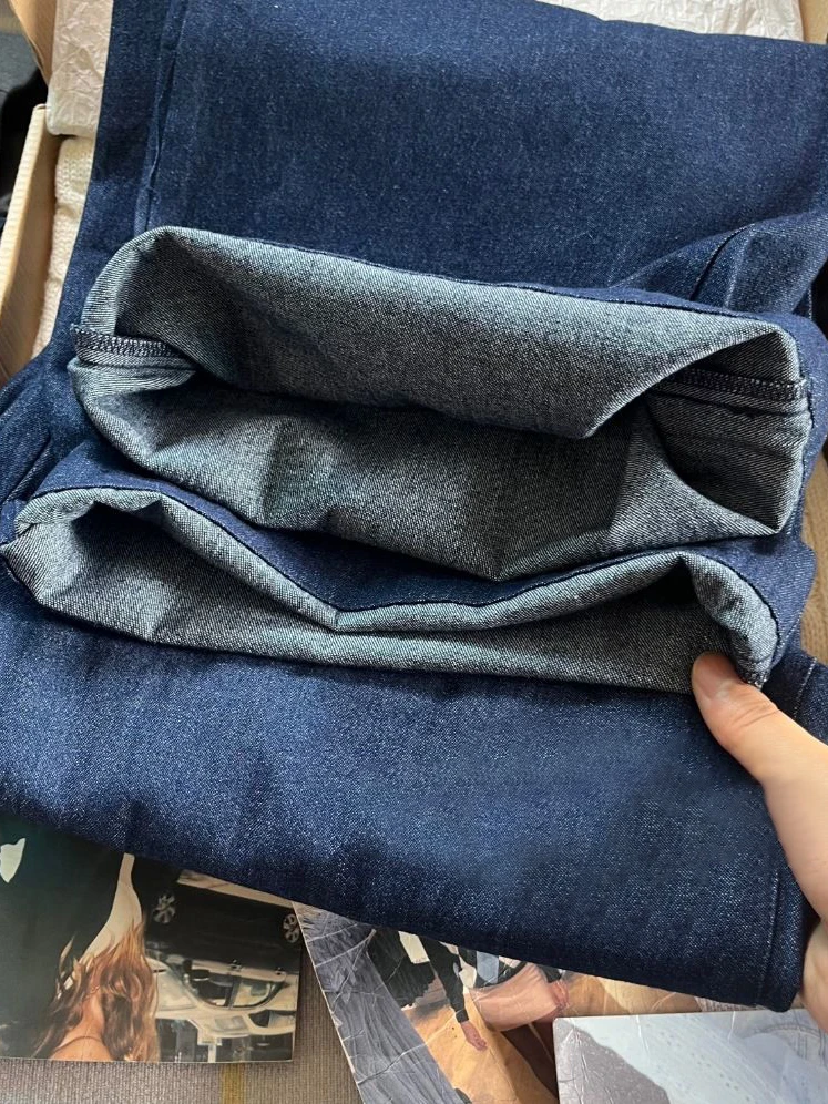 Jeans dritti vintage blu scuro Pantaloni estivi da donna in denim con coulisse in cotone a gamba larga Pantaloni streetwear femminili solidi per tutti i fiammiferi