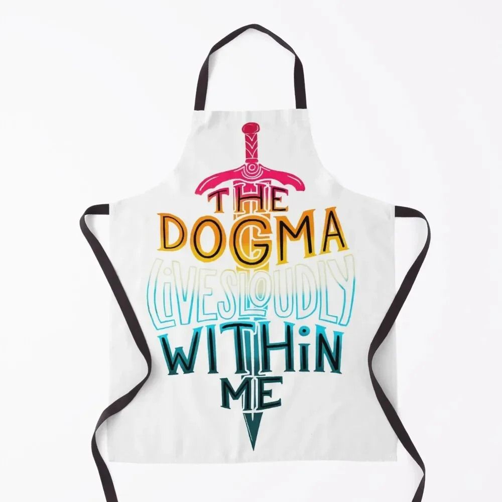 

The Dogma Lives Loudly Within Me Color Text Apron waiter Kitchen Man Novelties Kitchen And Home Apron