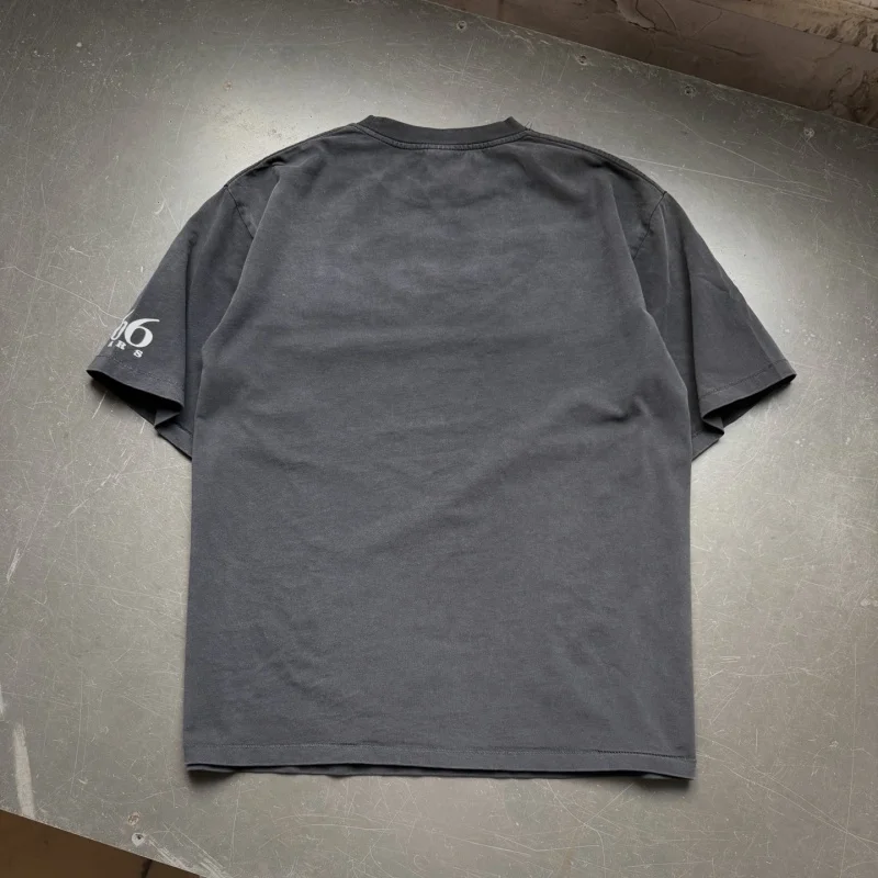 SS26 SAINT 666 T-shirt Crew Neck Summer Men's & Women's Summer Letter Print Black Short-sleeved T-shirt