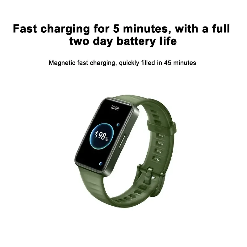 ORIGINELE HUAWEI Band 8 Slimme polsband De hele dag Bloedzuurstof AMOLED-scherm Hartslag Slimme band 2 weken batterij voor Apple Mi