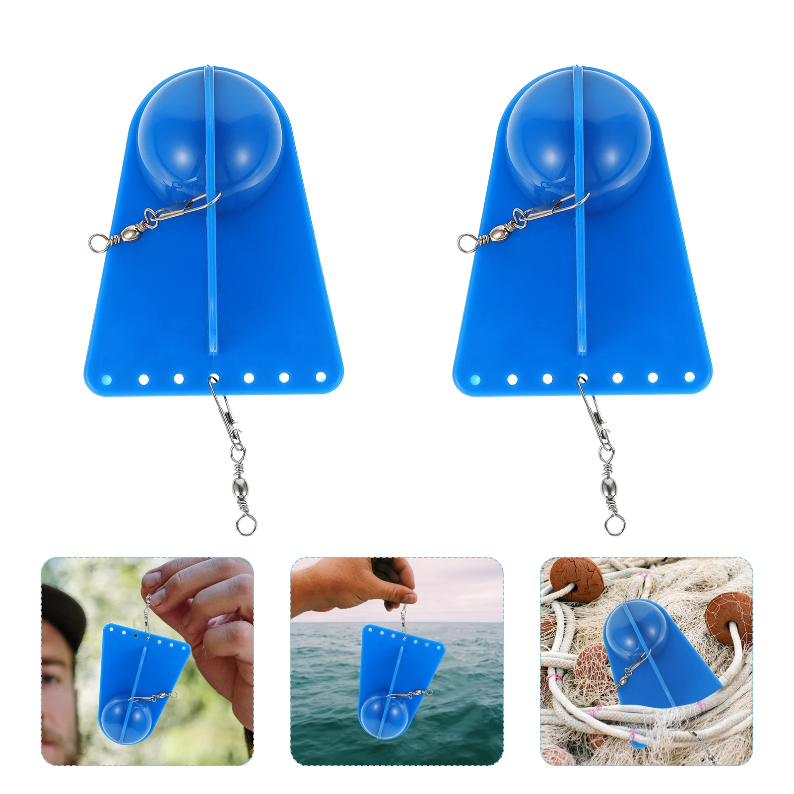 

2pcs Planer Diving For Durable Plastic Tool Adjustable Deep Diving Board Outdoor Boat Accessory Fishing Trolling Board Light