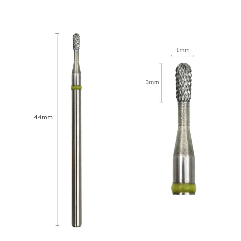 HYTOOS Small Size Cuticle Clean Bit 3/32 Carbide Nail Drill Bits Electric Drills Nails Accessories Tool