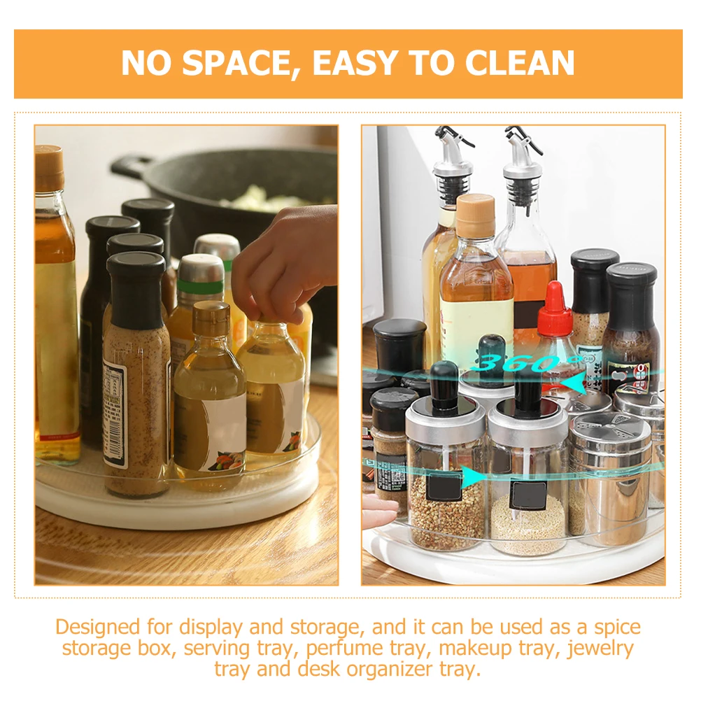 

Seasoning Rack Storage Tray Rotating Racks Spices Kitchen Rotatable Utensil Holder