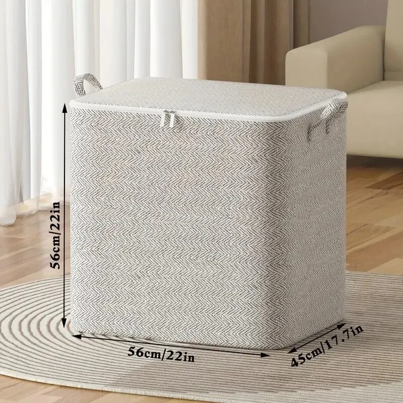 1pc Household Large Capacity Storage Bag Non-woven Material, Closet Wardrobe Organizer Can Be Used For Quilt Clothing, Toys image 3