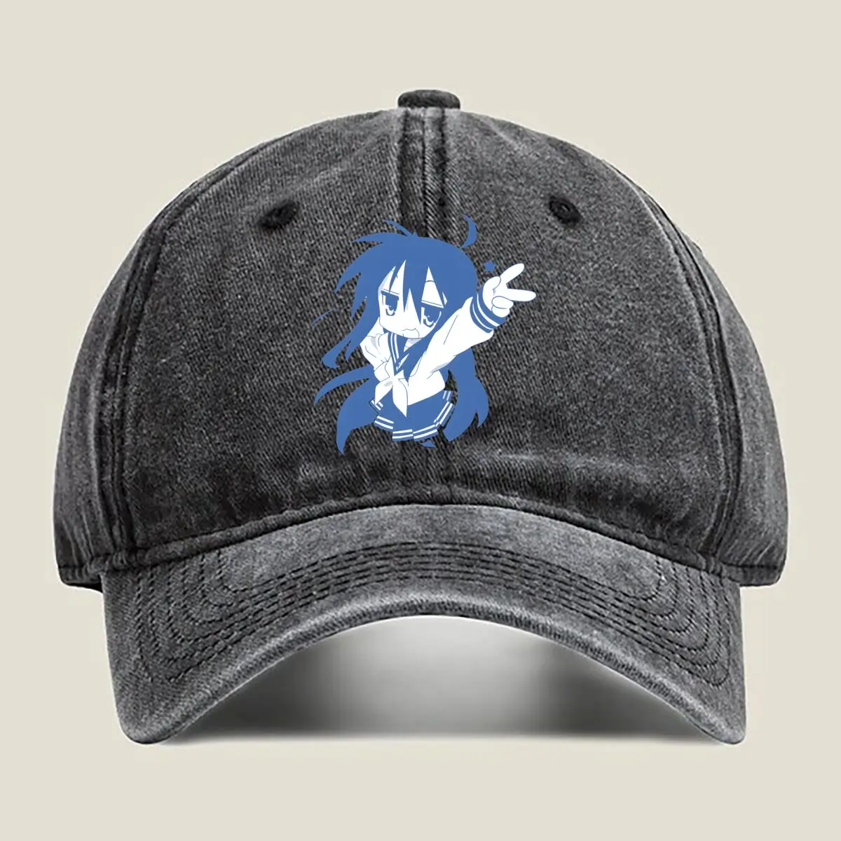 

Anime character chibi style Washed Baseball Cap