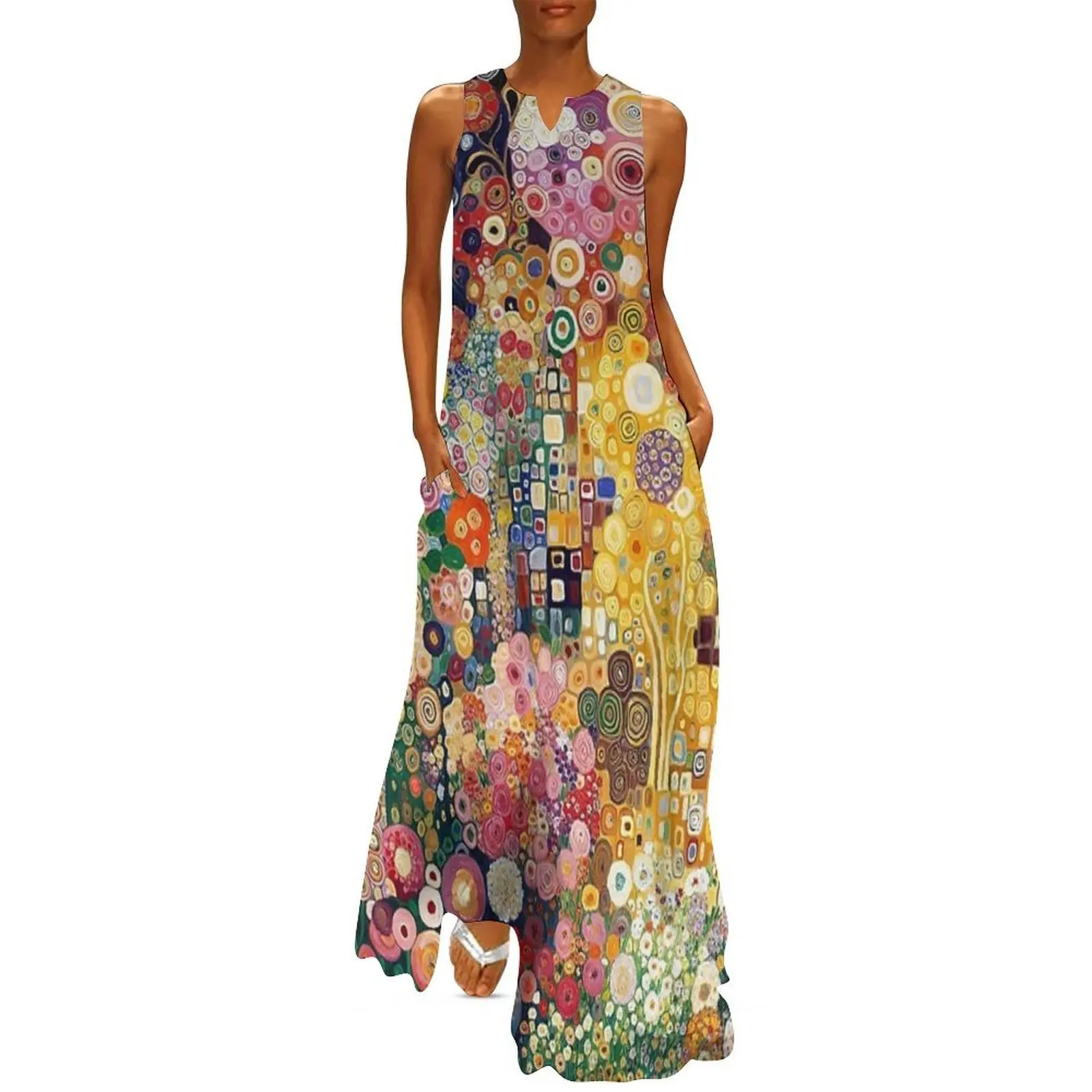 

Gustav Klimt Flowers Long Dress sexy short dresses daring cute dress dress korean style summer 2025 women