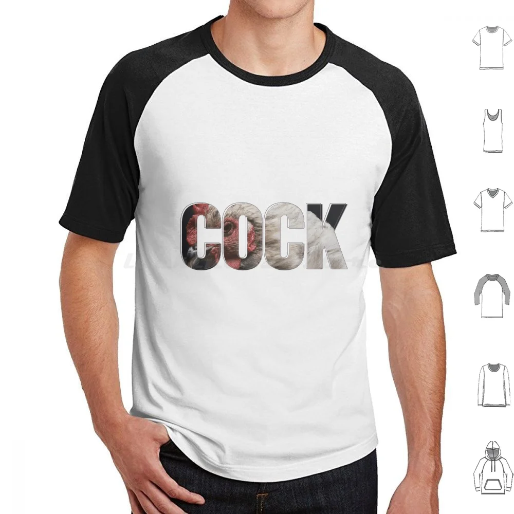 Cock T Shirt Big Size 100% Cotton Cock Dick Pecker Prick Strut Shaft Twat Chick