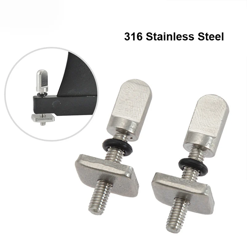 

10 PCS Suitable for surfboard tail fin screw stainless steel plug-in hand screw fastener SUP paddle board fish fin M4 screw set