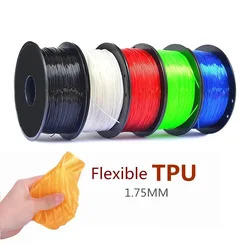 3D 프린터 TPU 필라멘트, 유연한 TPU, 플라스틱 소재 투명 필라멘트, TPU 수지, 화이트 블랙 스킨, 1.75mm, 1kg, 500g, 250g