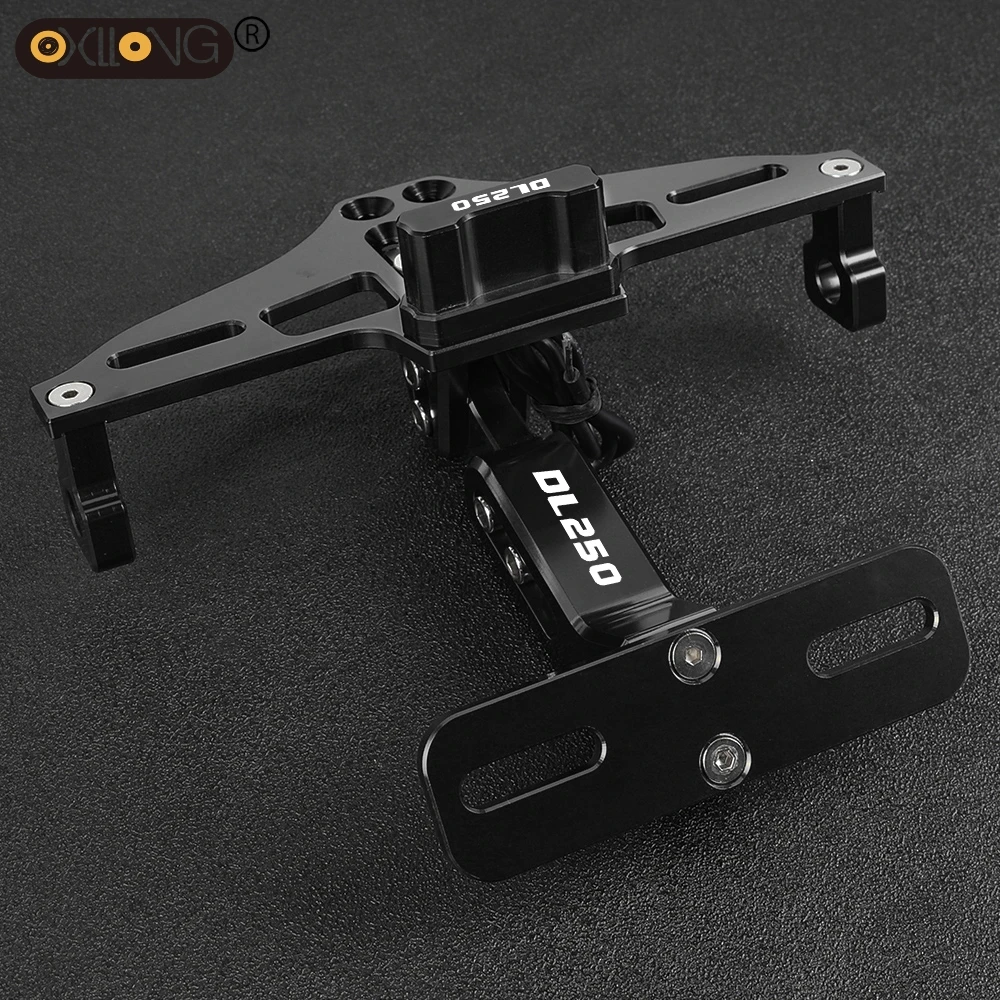 

Motorcycle License Number Plate Holder LED Turn Signal Lights Accessories Parts For Suzuki VSTROM DL250 DL250V-STROM 2017 2018