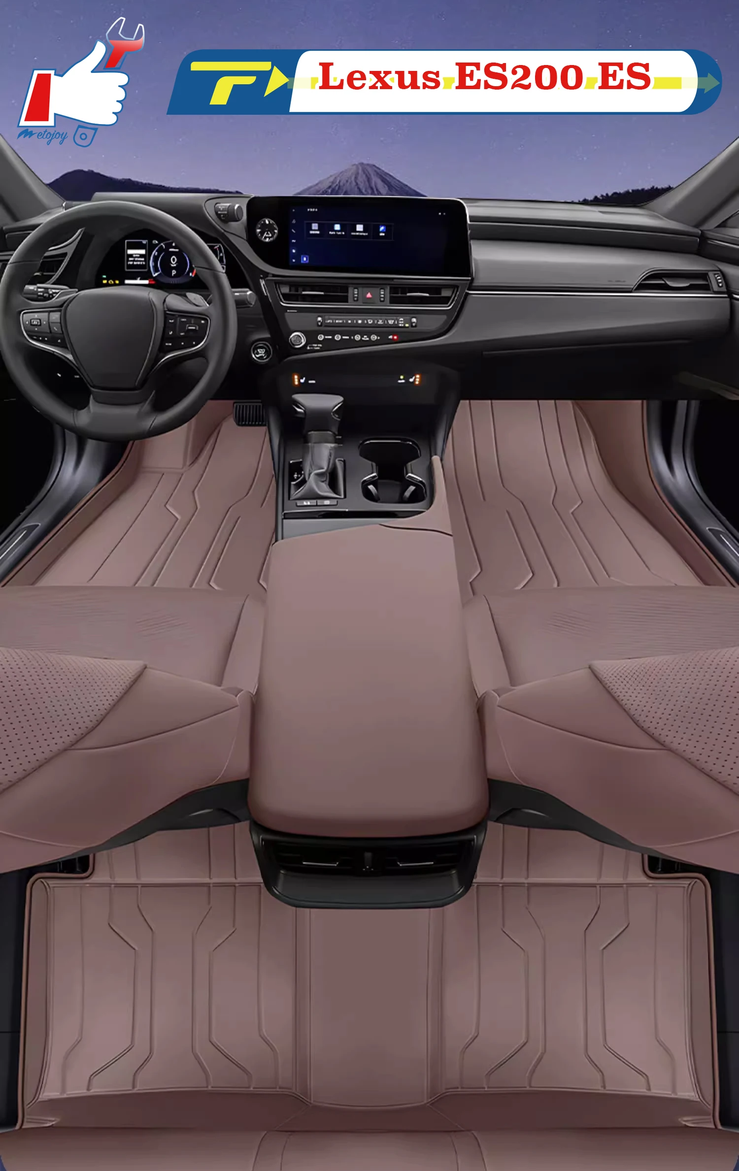 

Автомобильный коврик с левым рулем для Lexus ES200 ES 2013-2023, коврик для ног с полным увеличением, напольный коврик, водонепроницаемый коврик