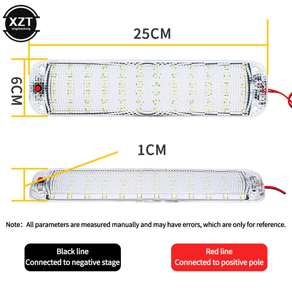 

New 72LED 12-80V LED Car Vehicle Interior Dome Roof Ceiling Reading Light Lamp Car Roof Light Auto Interior Lighting Accessories