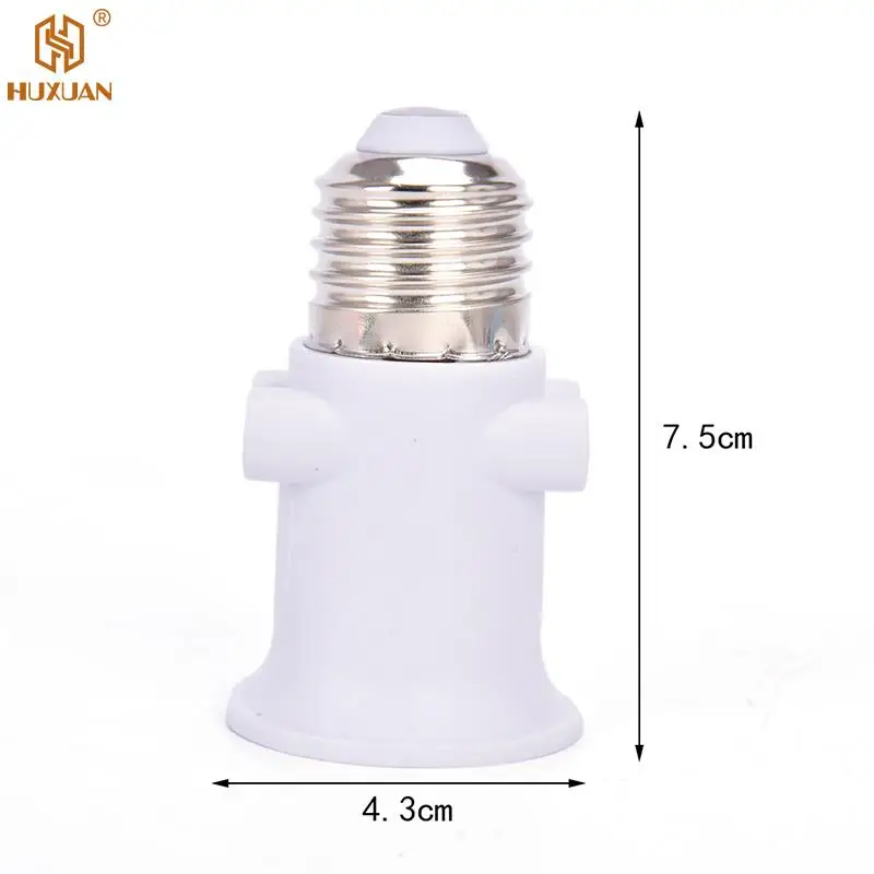 1pc PBT Fireproof E27 Bulb Adapter Lamp Holder Base Socket Conversion with EU Plug AC100-240V 4A for Lights
