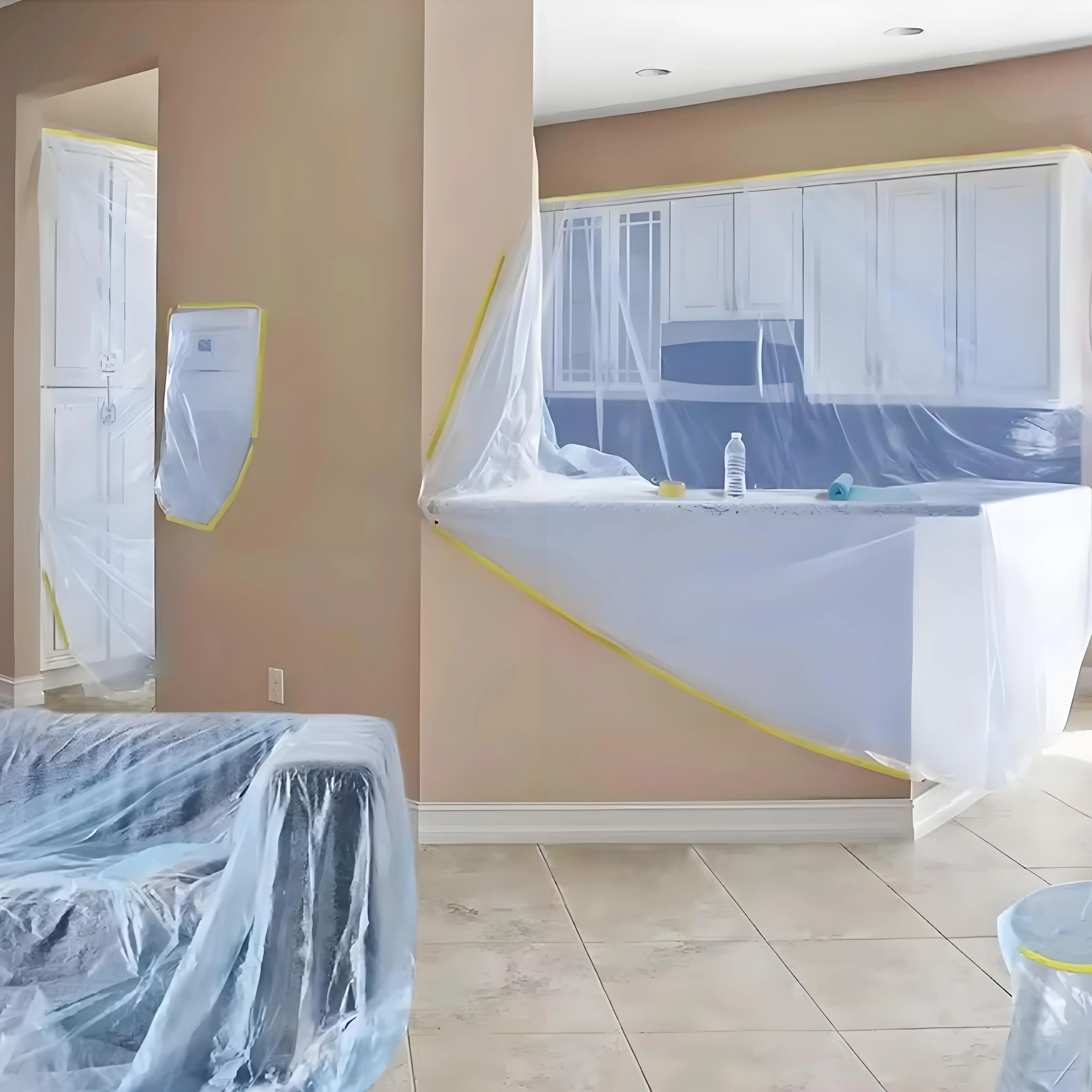 طبقة بلاستيكية لاصقة مسبقًا لطلاء جسم السيارة والأثاث المنزلي والحماية من الغبار بدون بقايا #3