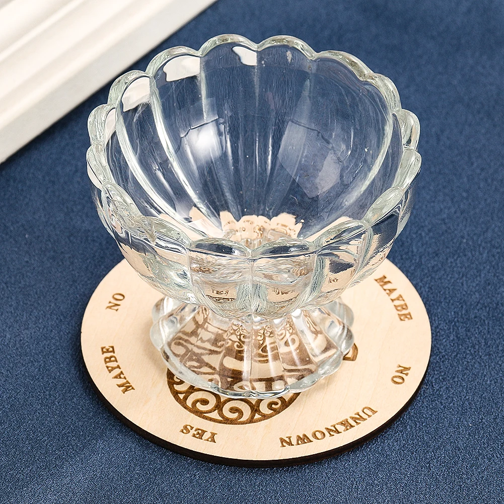 Laser Carved Fatima Hand Decision Board Cup Mat Coaster Pharaoh Wicca Pendulum Ritual Yoga Meditation HEALING Crystal Stand