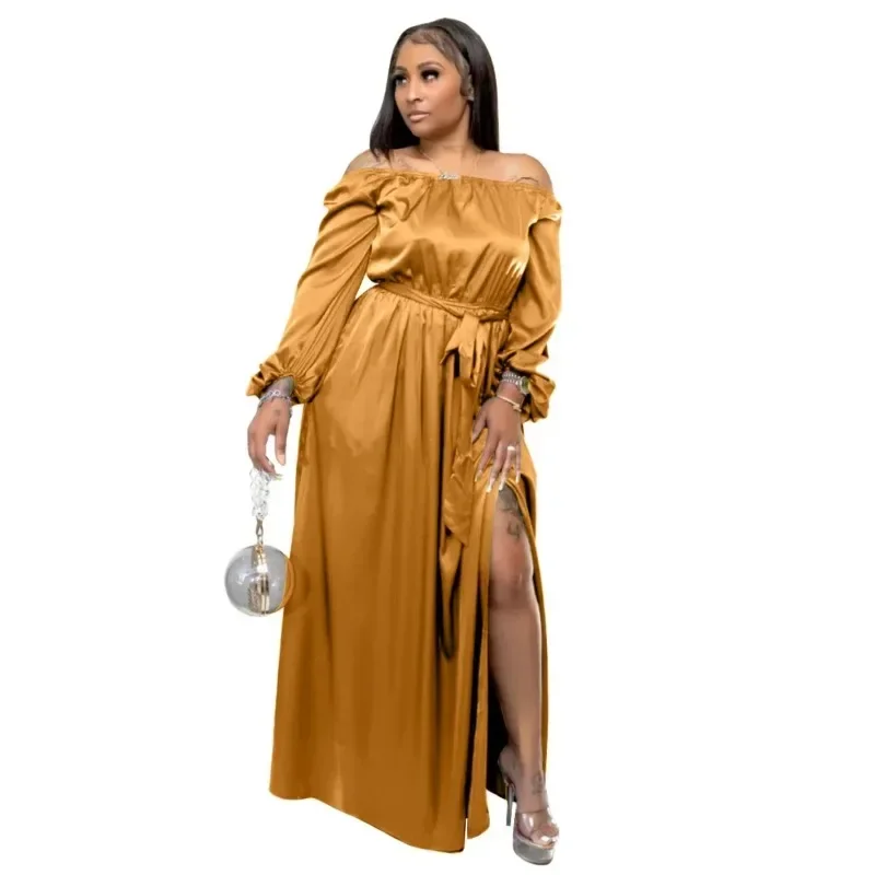 

African Dresses for Women Summer African Long Sleeve Gold Green Plus Size Long Maxi Dress Gowns Dashiki Africa Clothing XL-5XL
