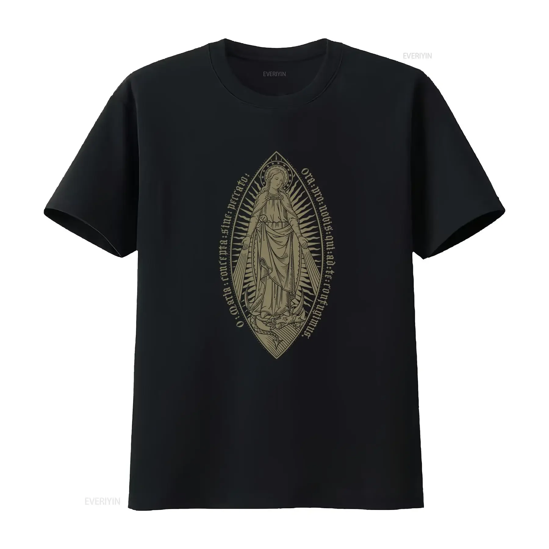 O Mary Conceived Without Sin Pray For Us Who Have Recourse To Thee Catholic Men's T Shirt Our Lady Marian Traditional vintage