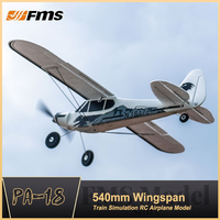 FMS 540mm PA-18 Remote Control Model Plane Aircraft Mini Trainer RTF Electric RC Airplane Fixed Wing Kids Outdoor Toys Gift