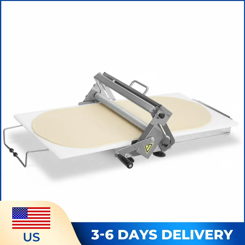 

Manual Dough Sheeter with 2 Rolling Boards Dough Sheeter Machine 55 Adjustable Thicknesses & 0-25mm for Pizza Bread Pastry