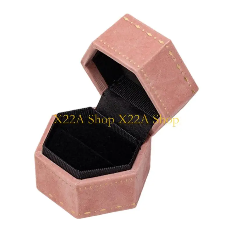 Unique Jewelry Display Ring Box with Flip-Top Lid and Dedicated Slot