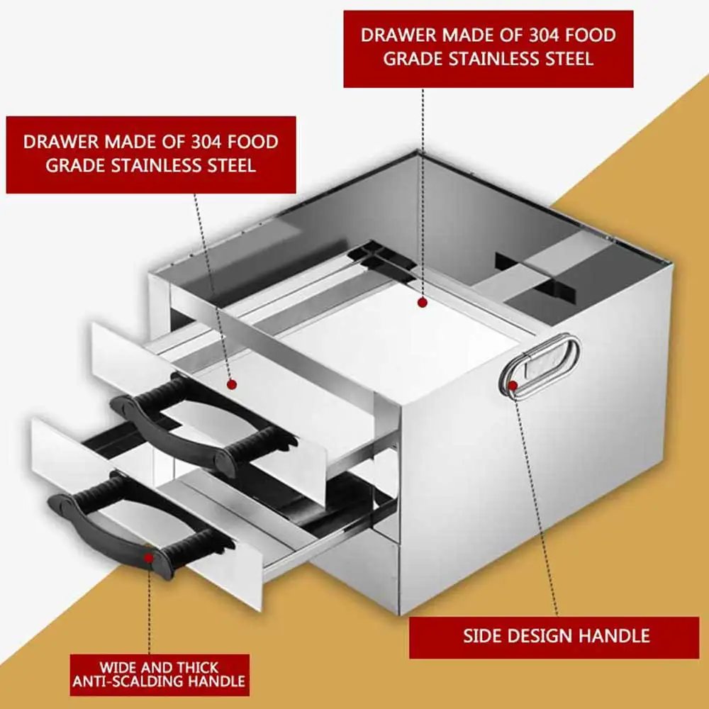 304 الفولاذ المقاوم للصدأ آلة لف الأرز طبقتين قدر الغذاء البخاري متعدد الوظائف باخرة صغيرة
