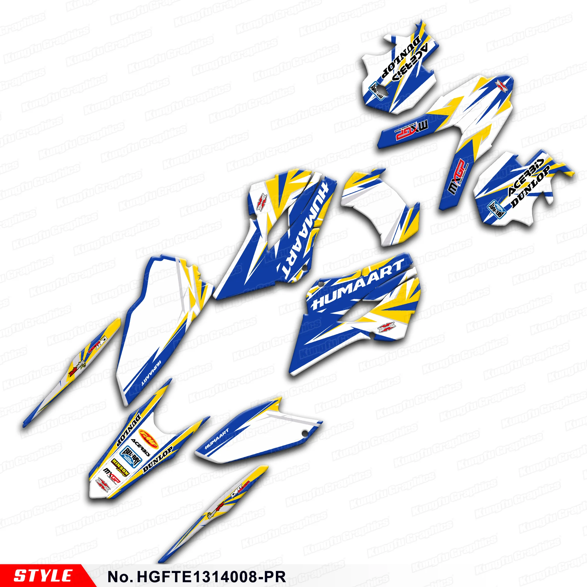 

Motorcycle Stickers Glossy Laminate for Husaberg TE125 TE250 TE300 FE250 FE350 FE450 FE501 2013 2014, HGFTE1314008-PR