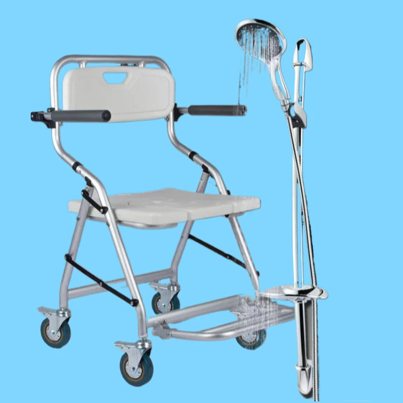 Bath Stool Folding Shower Chair Elderly Care Wheelchair Fixed Sofa Chair Durable Bathroom Seating Adjustable Shower Chair Best