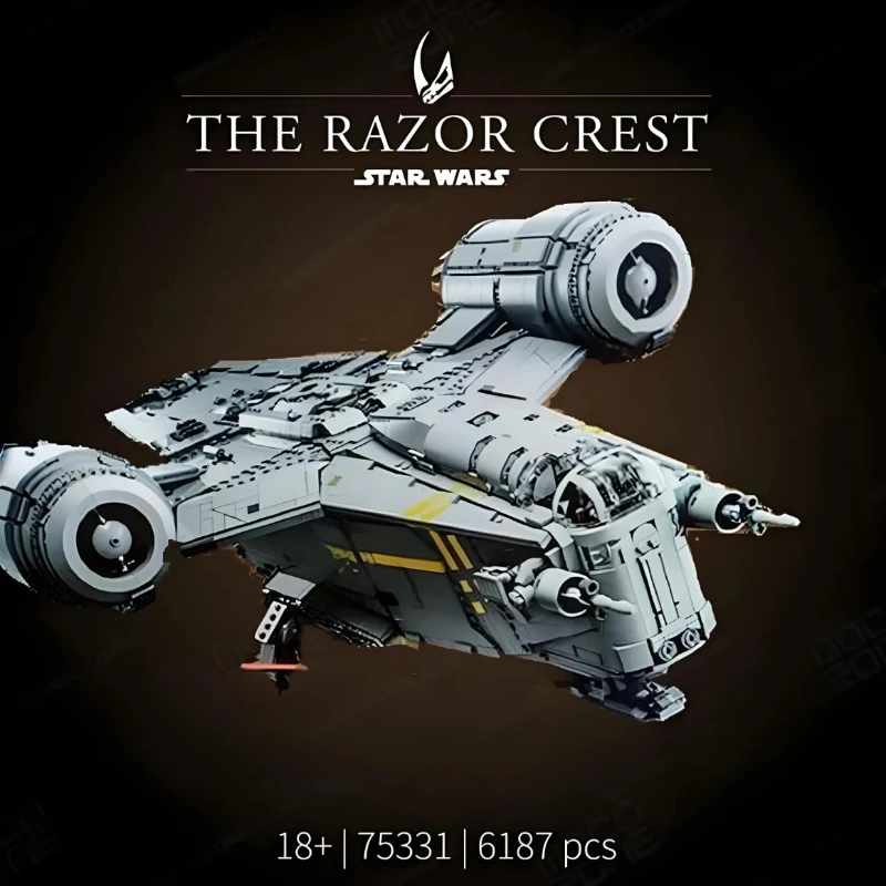 

6187 шт., строительные блоки с гербом бритвы, совместимая модель, 1023 шт., кирпичи для космического корабля, игрушки для мальчиков, подарки на день рождения