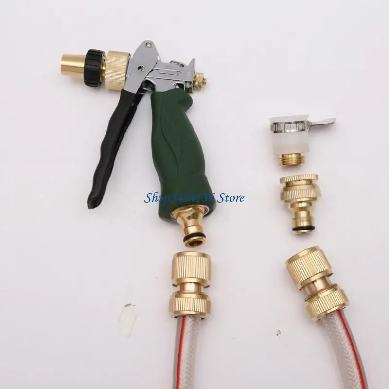 H7ED 4lots Brass Irrigation Hose Connectors With Anti Corrosion Flexible Universals Fit For Outdoor Water Systems