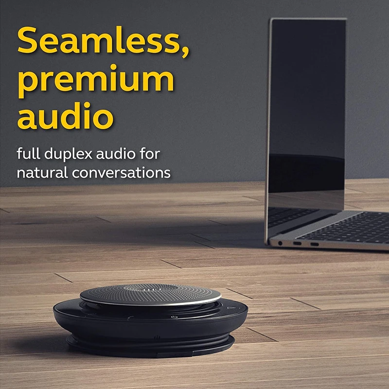 Original Jabra Speak 750 UC Wireless Bluetooth Speakerphone with Link 370 USB Adapter 7700-409 Portable Conference Speaker