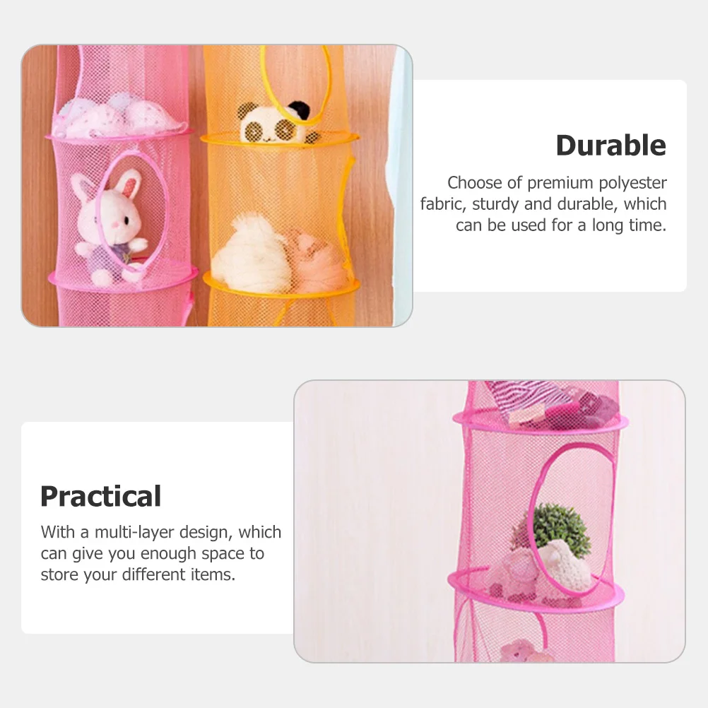 

3 Tier Hanging Mesh Storage Bag Multi-Layer Organizer for Socks Underwear Laundry Home Dorm Travel Camping Foldable Space-Saving