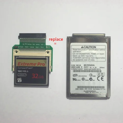 Para iPod 3rd SSD iPod 4th SSD iPod Photo CF a IDE SSD Kit de actualización para MK2006GAL MK3006GAL MK4004GAH A1040 A1059 A1099 reemplazar